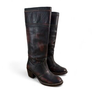 FRYE Jane Tall Riding Boots Antique Brown Sz 5.5